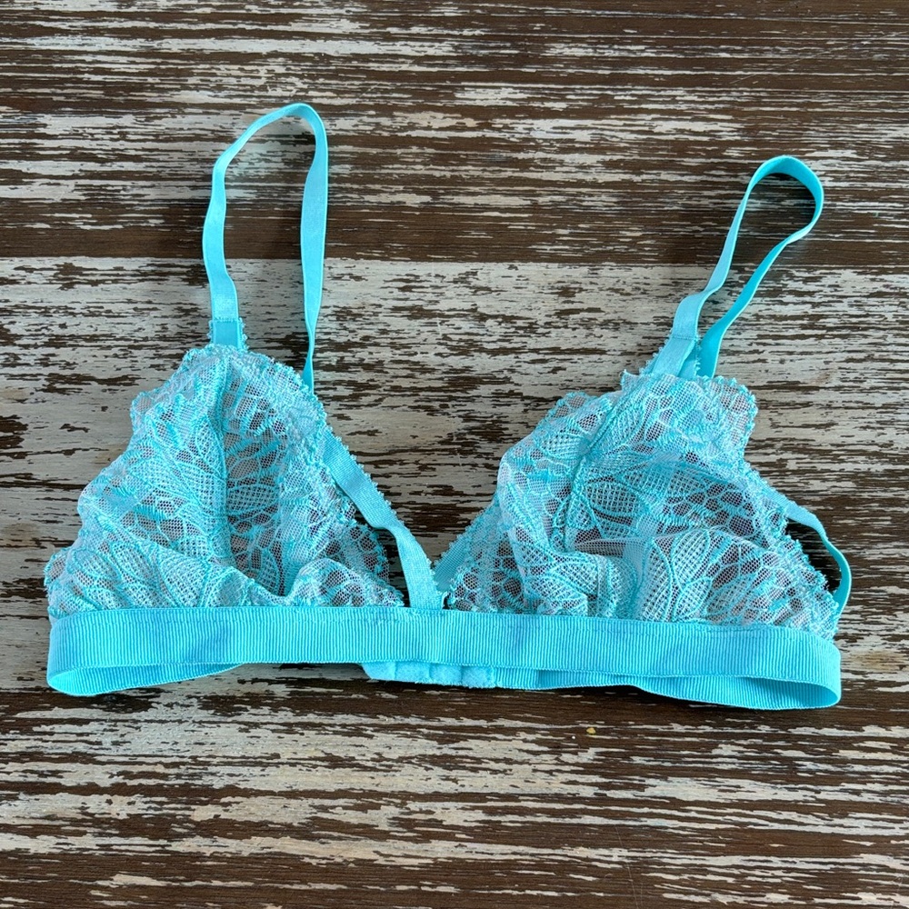 Lace Bralette - Aqua Blue Women's Intimates